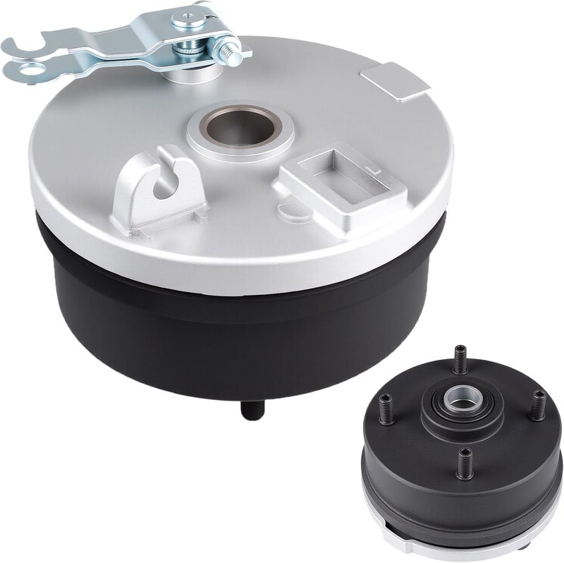 amavoler Front Drum Brake Wheel Hub with 4 Stud Drum Brake Housing + Shoes 8" Rim Fit for 125cc 150cc 250cc ATV Taoao Quad,New Cheetah Tforce ATA 125E 125F1 125G 135D 135DU 150B 150G Etc. (Left) - Image 1